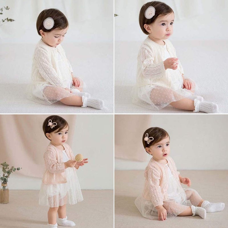 Simplee kids Baby Girl Thin Sweater Solid Cardigans Baby Girls Long Sleeve Coat Cardigan for Spring 2-3 Years - Image 4